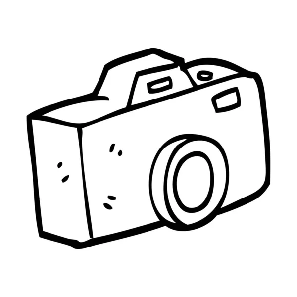 Zwart Wit Cartoon Camera — Stockvector