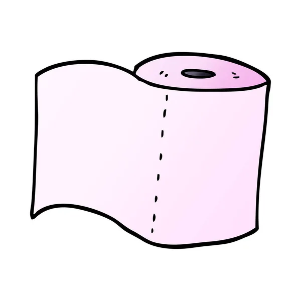 Dessin Animé Doodle Rouleau Toilette — Image vectorielle