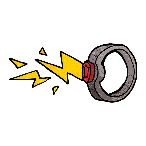 Cartoon Doodle Zapping Ring — Stockvektor