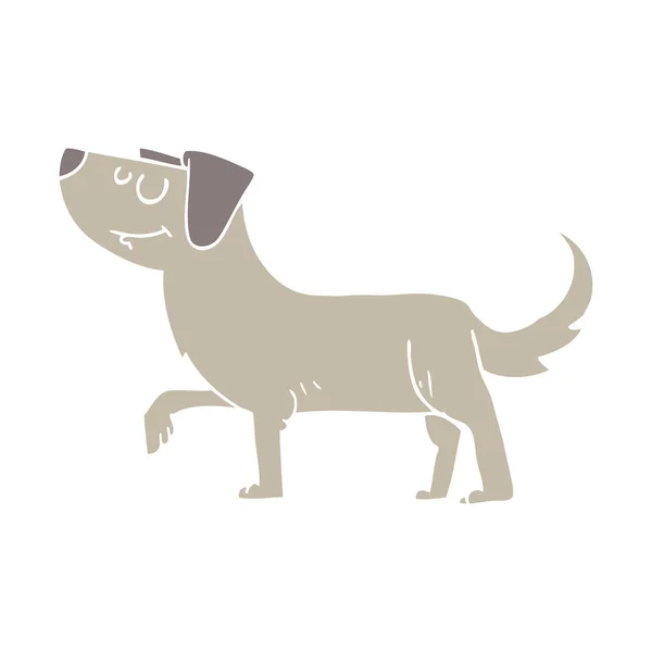 Плоская Цветная Иллюстрация Собаки — стоковый вектор