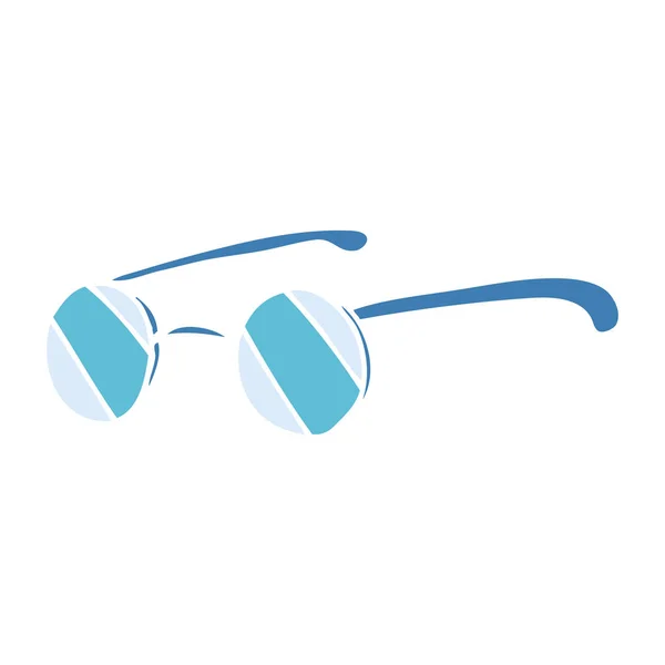 Zeichentrickkritzelrunde Brille — Stockvektor