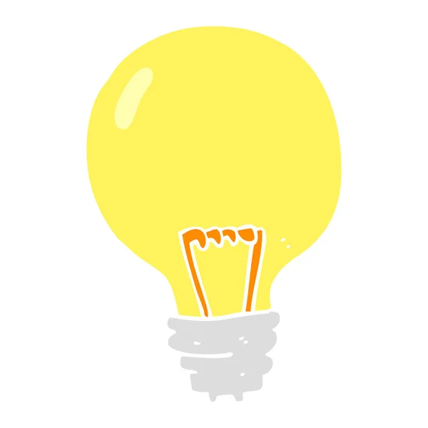 Flat Color Illustration Light Bulb — Stock Vector