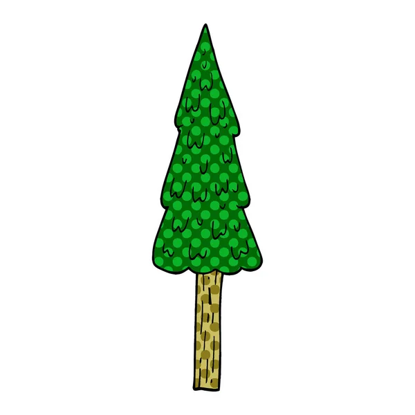 Cartoon Doodle Pijnbomen — Stockvector