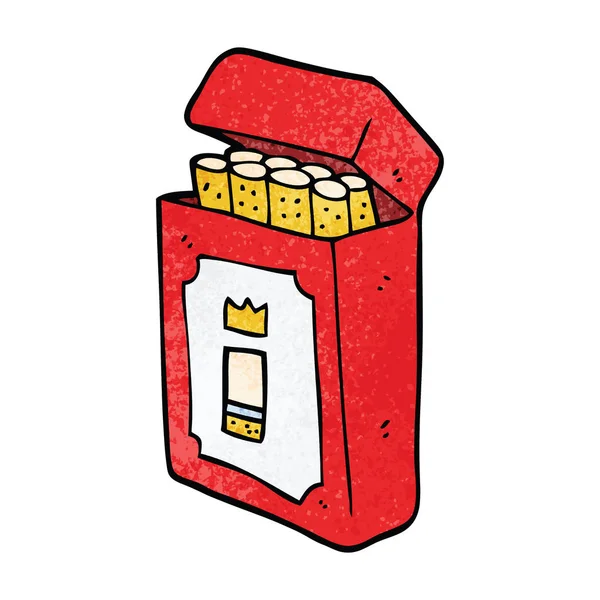 Çizgi Film Doodle Paket Sigara — Stok Vektör