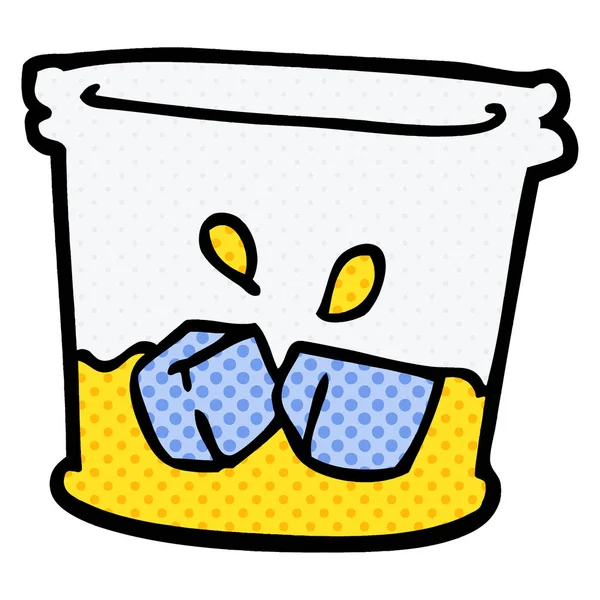 Cartoon Doodle Drink Glasbecher — Stockvektor