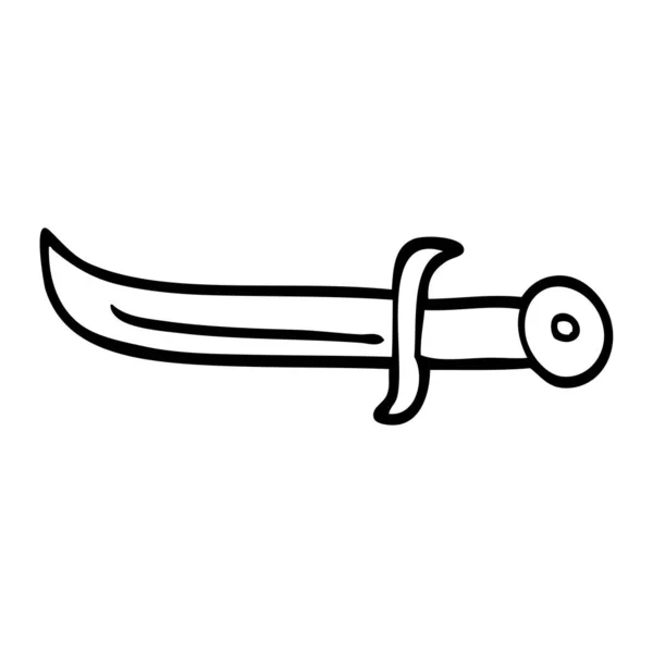 线条画动画片金匕首 — 图库矢量图片