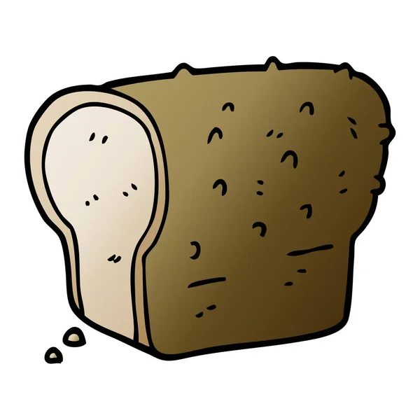 Kreslený Doodle Celozrnný Chléb — Stockový vektor