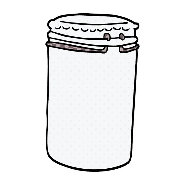 Cartoon Doodle Storage Jar — Stockvector