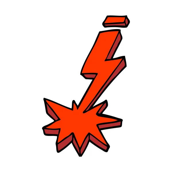 Kreslený Doodle Thunder Šroub — Stockový vektor