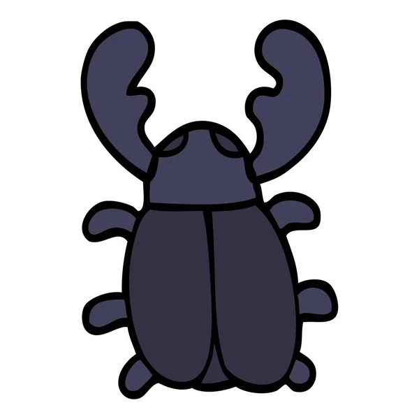 Cartoon Doodle Huge Beetle — Stock Vector
