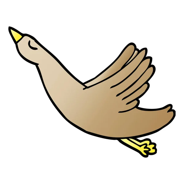 Cartoon Doodle Fliegende Ente — Stockvektor