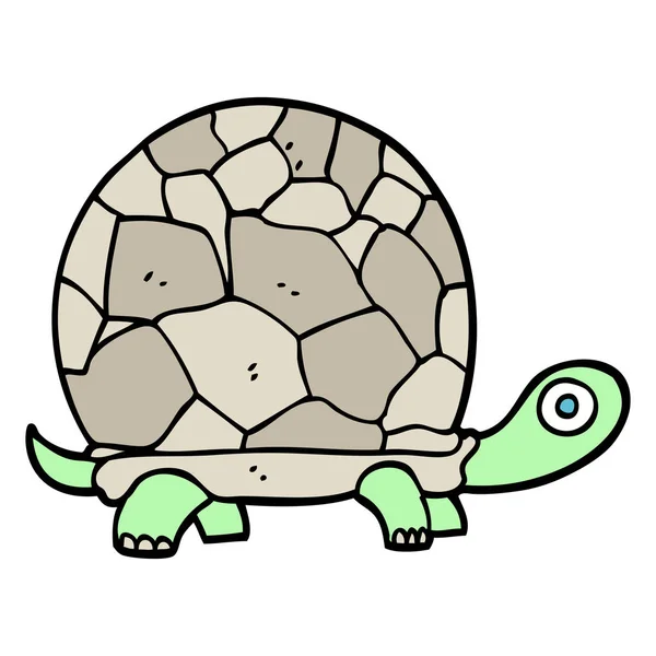 Hand Getrokken Doodle Stijl Cartoon Schildpad — Stockvector