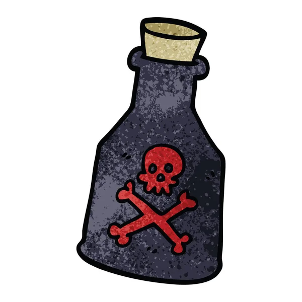 Cartoon Doodle Poison Bottle — Stock Vector