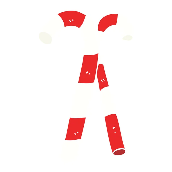 Illustration Couleur Plate Cannes Bonbons — Image vectorielle