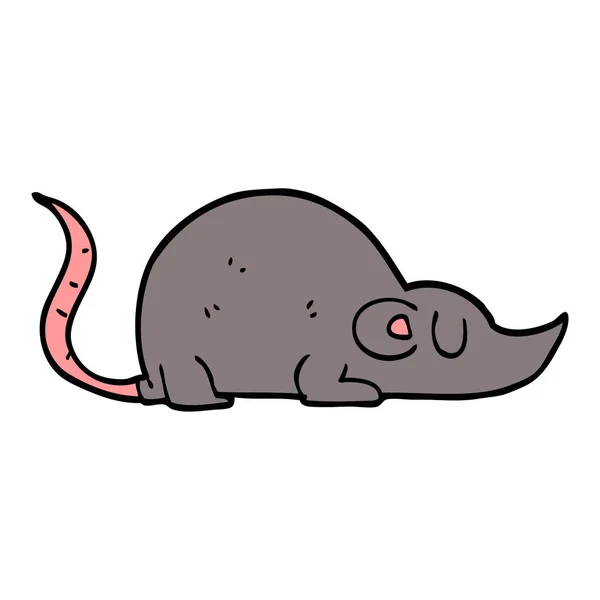 Desenho Animado Doodle Mouse Vetor Ilustração — Vetor de Stock