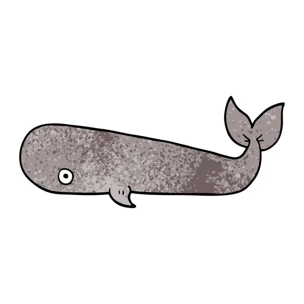 Cartoon Doodle Walvis Vectorillustratie — Stockvector