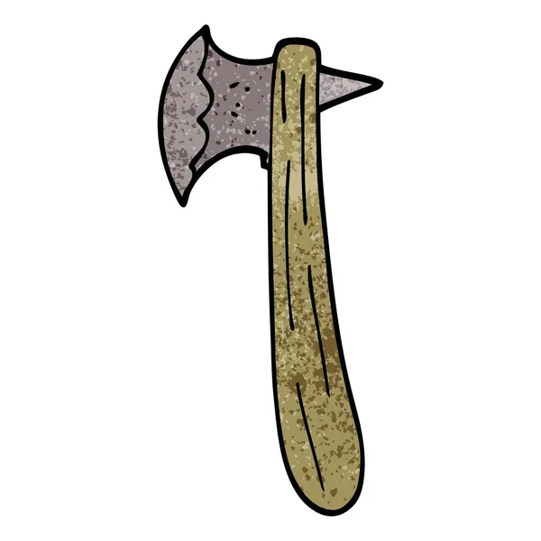 Rajzfilm Doodle Old Axe — Stock Vector