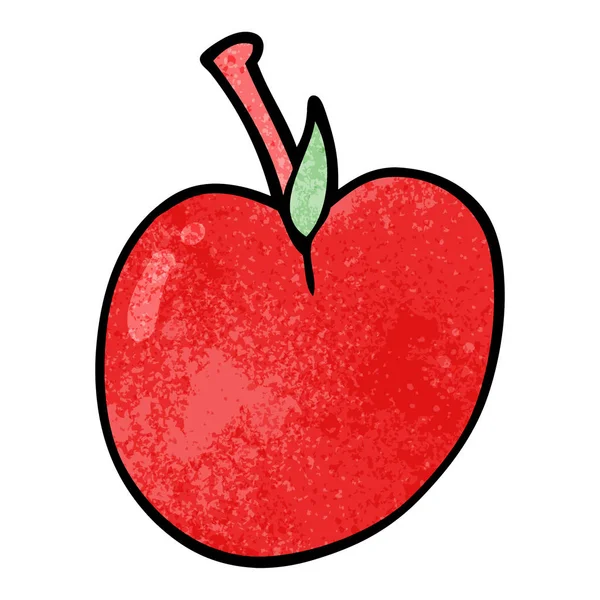 一个苹果的动画片涂鸦 — 图库矢量图片