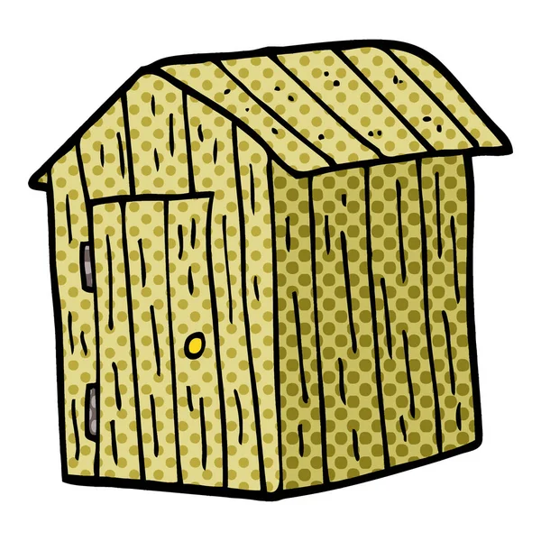 Cartoon Doodle Dřevěné Kůlny — Stockový vektor