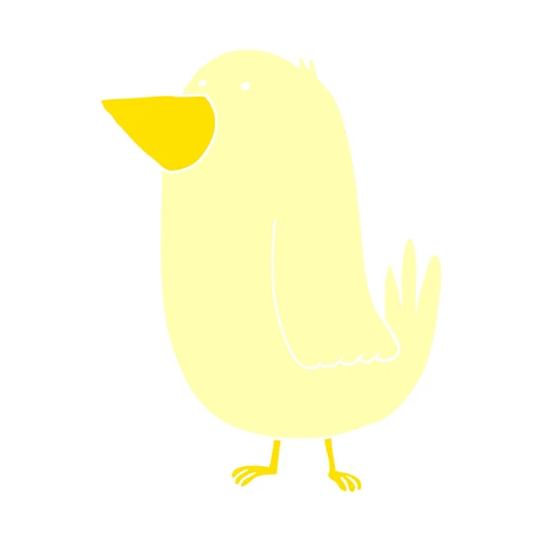 Aves Dibujos Animados Estilo Color Plano — Vector de stock