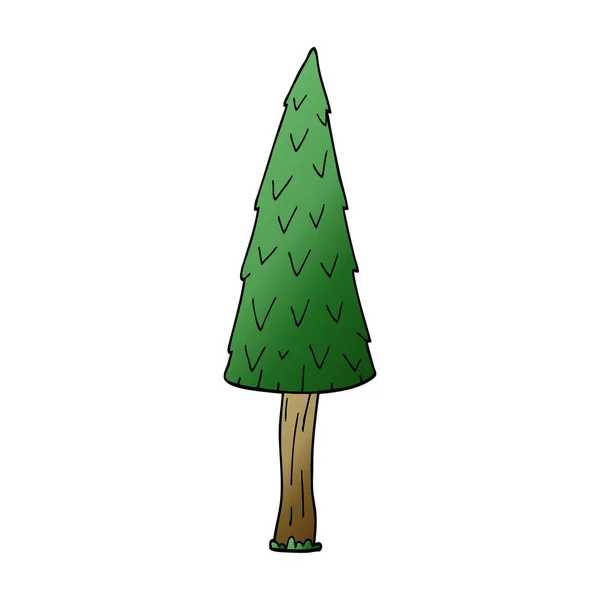 Cartoon Doodle Kerstboom — Stockvector