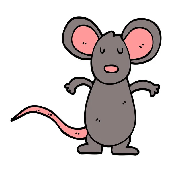 Dessin Animé Doodle Rat Souris — Image vectorielle