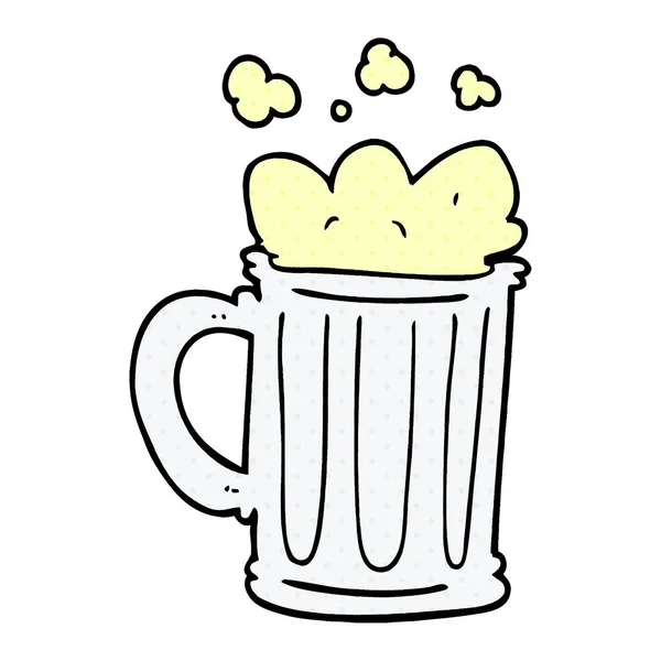 Cartoon Doodle Pint Beer — Stock Vector