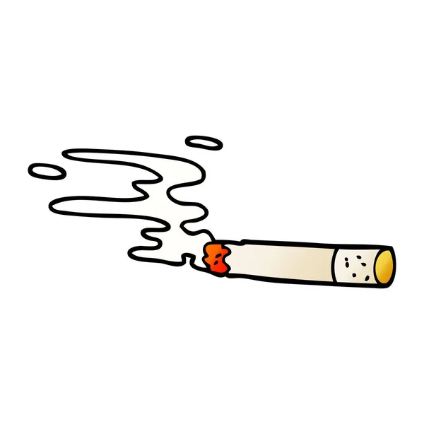 Dessin Animé Doodle Fumée Sur Fond Blanc — Image vectorielle