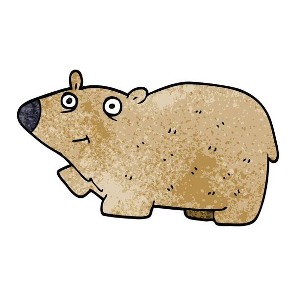 Мультфильм Каракули Счастливый Медведь — стоковый вектор