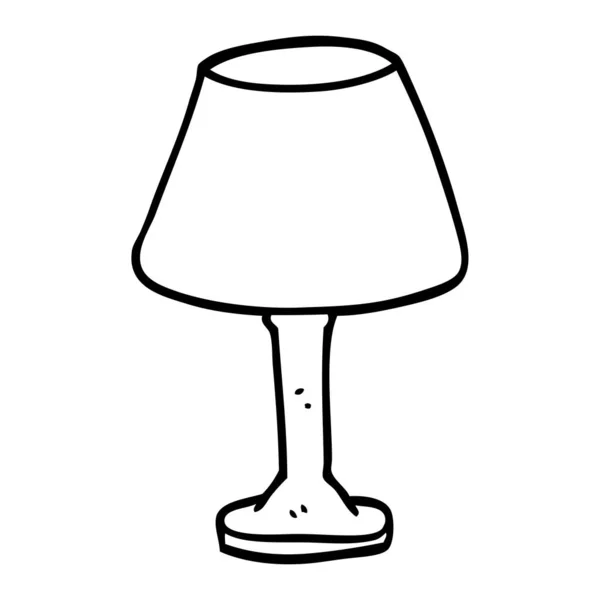 Line Drawing Cartoon Decorative Lamp — Stock Vector