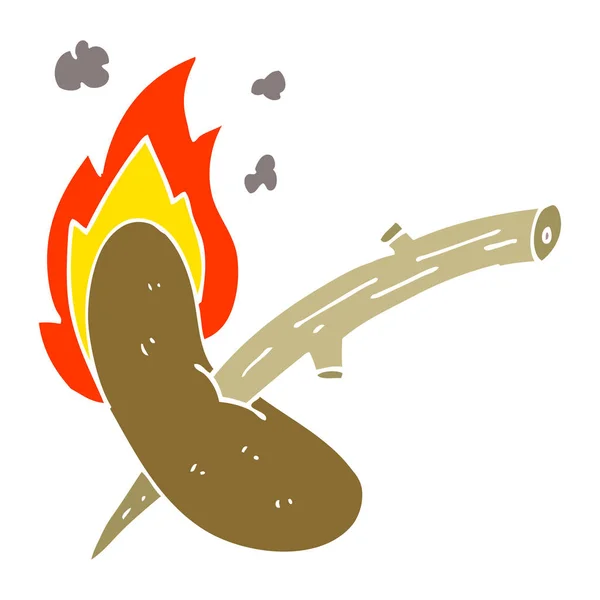 Cartoon Doodle Hot Dog — Stockový vektor