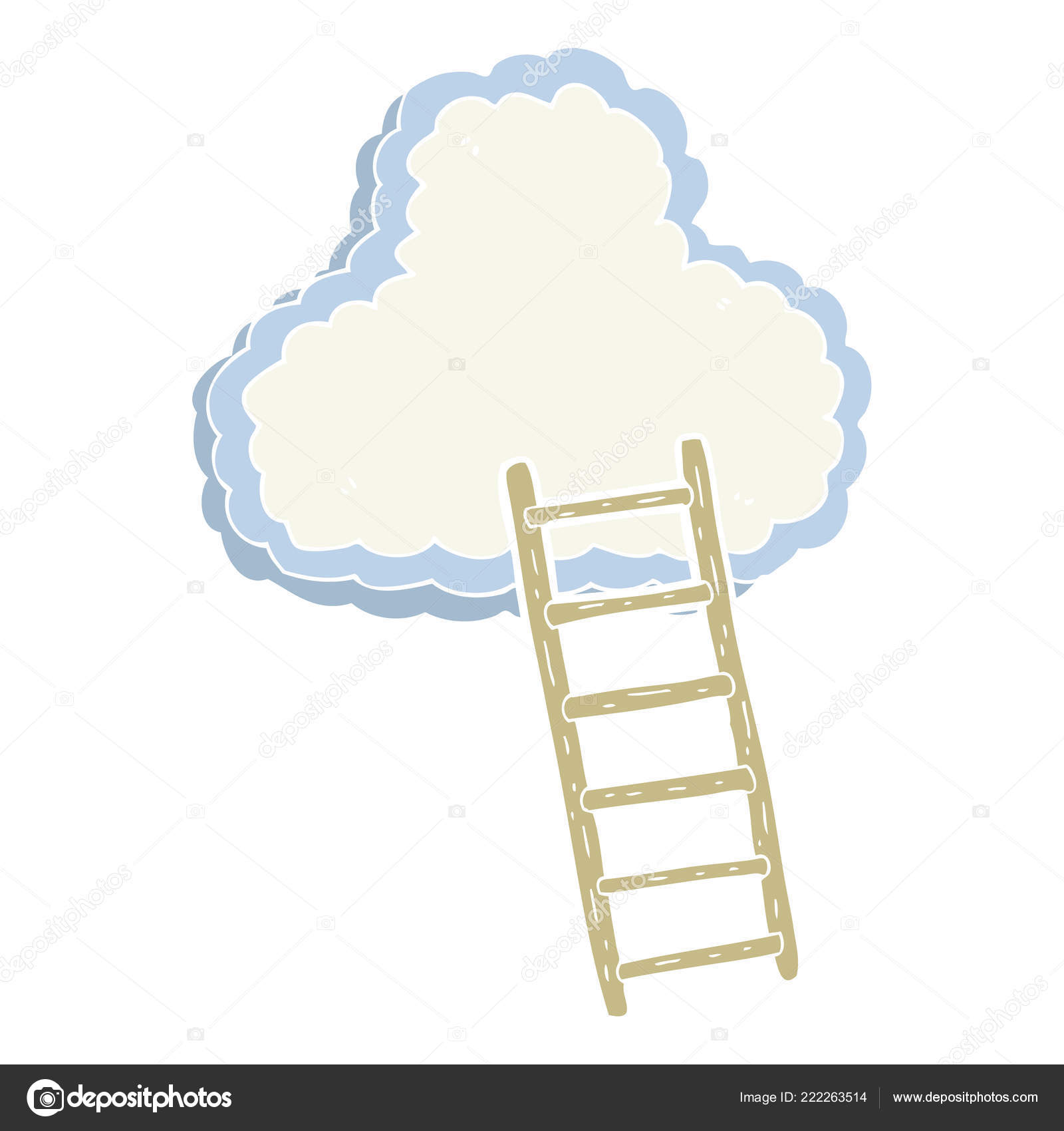Ilustração Cor Plana Escada Para Céu Vetor de ©lineartestpilot 222263514, image size:1600x1700