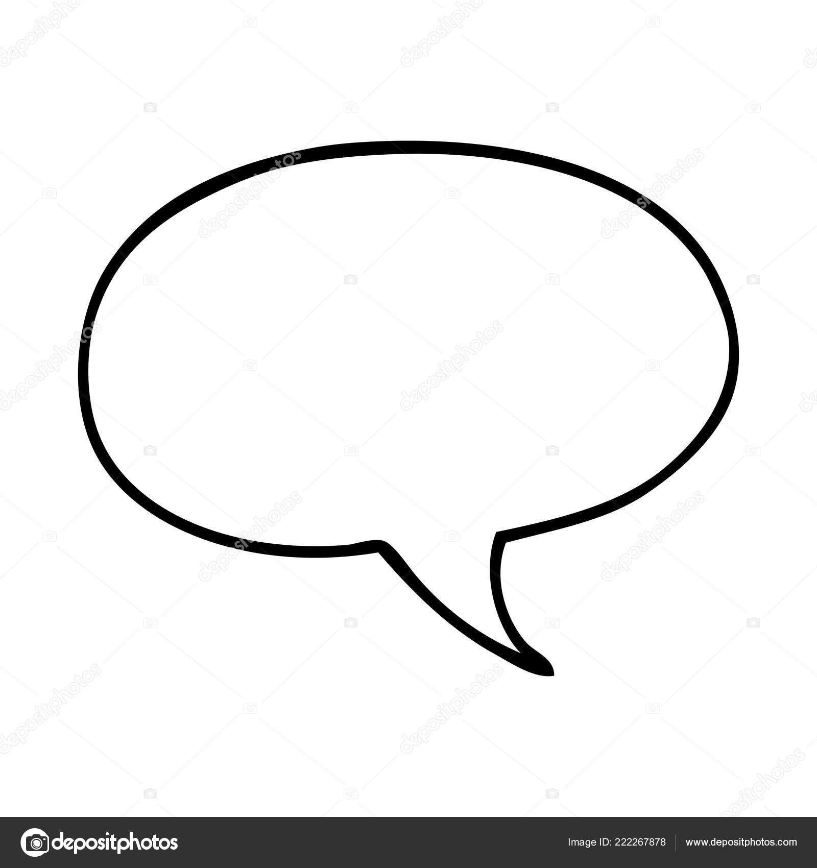 Line Drawing Cartoon Speech Bubble Stock Vector Image by