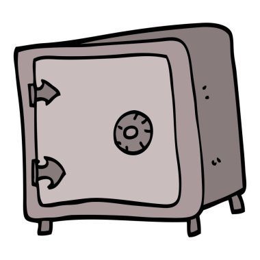 elle çizilmiş doodle tarzı çizgi film eski kasa