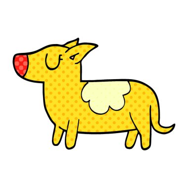 çizgi film doodle ayakta köpek