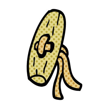 Doodle eski düğmesi illüstrasyon karikatür
