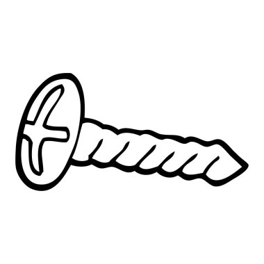 çizim karikatür metal vida