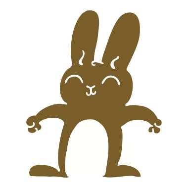 mutlu karikatür doodle tavşan