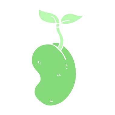 düz renk stil çizgi film tohum çimlenme