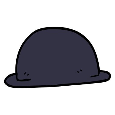 Beyaz arka plan üzerinde izole karikatür doodle şapka