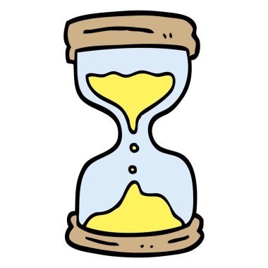 elle çizilmiş doodle stil karikatür kum saati