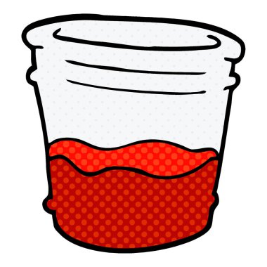 çizgi film doodle bardak içki