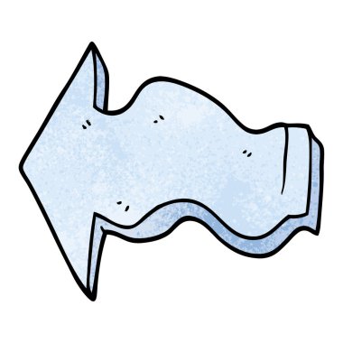 çizgi film doodle işaret eden ok