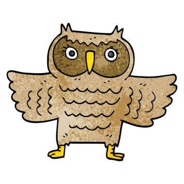 çizgi film doodle bilge yaşlı baykuş