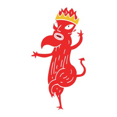 çizgi film doodle şeytan illüstrasyon