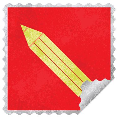 Etiket soyma kalem vektör çizim Meydanı