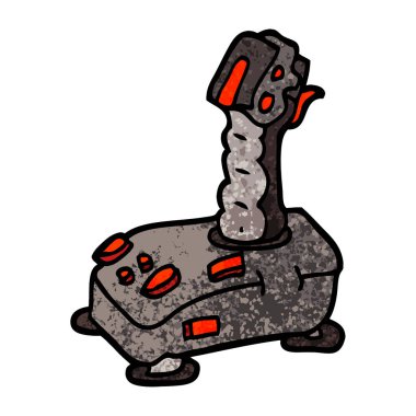 Grunge dokulu illüstrasyon karikatür oyun çubuğu