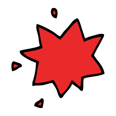 çizgi film doodle patlaması sembolü