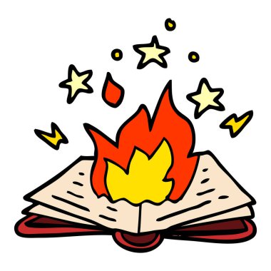 çizgi film doodle büyü kitabı