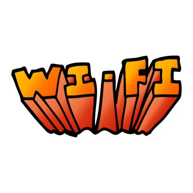 çizgi film doodle wi fi